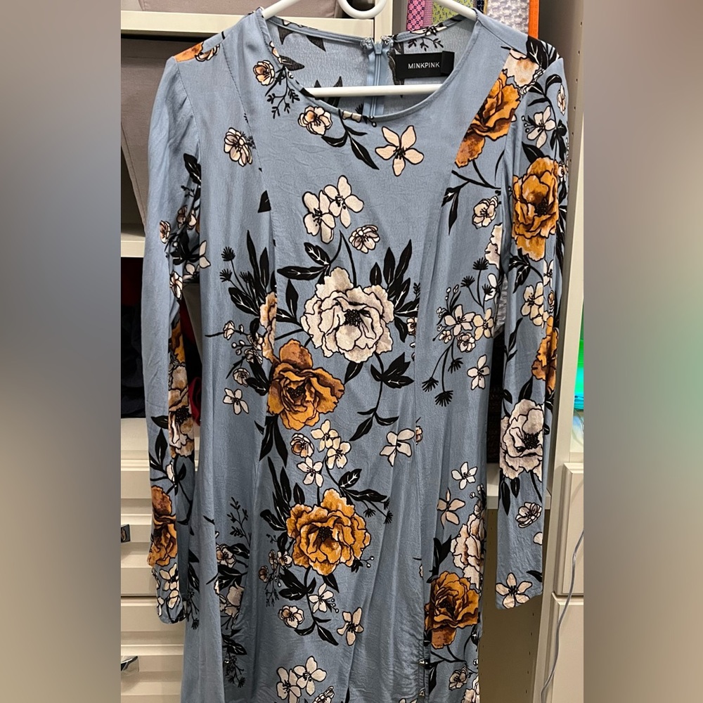 Minkpink floral design mini dress
